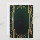 Gatsby Style Suprise Birthday Invite 12x18 Einladung (Rückseite)