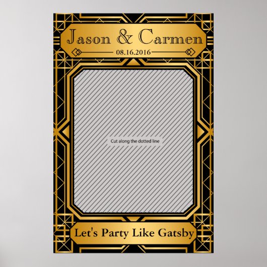 Gatsby Wedding Prop Poster für Foto Booth (Vorne)