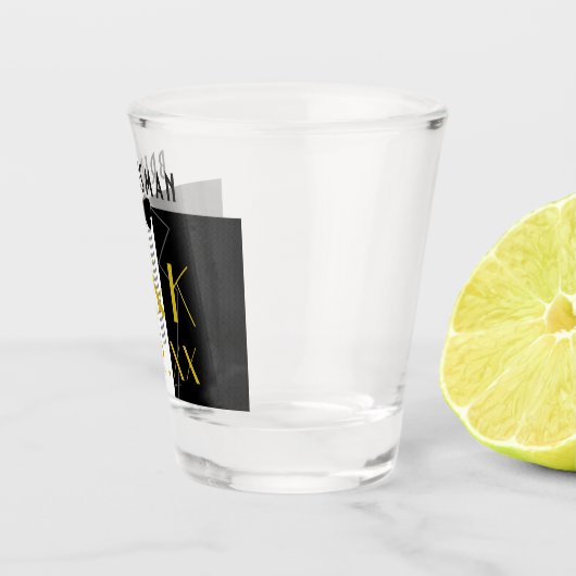 Gatsby Wedding Tuxedo Bridesman Shot Glass Schnapsglas (Rechts)