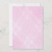 Gatsby White Gold Pink Deko 40. Geburtstag Einladung (Rückseite)