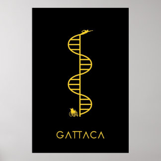 GATTACA Black Poster