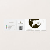 GATTOOS-Faltenkarte Visitenkarten (Außenseite Aufgefaltet)