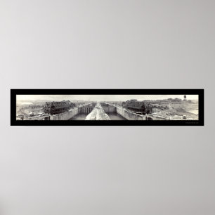 Gatun Locks Panama Foto 1913 Poster