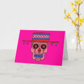 Gaucho Sugar Skull Karte (Gelbe Blume)