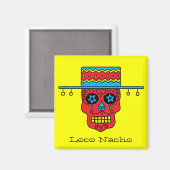 Gaucho Sugar Skull Magnet (Vorderseite/Rückseite)