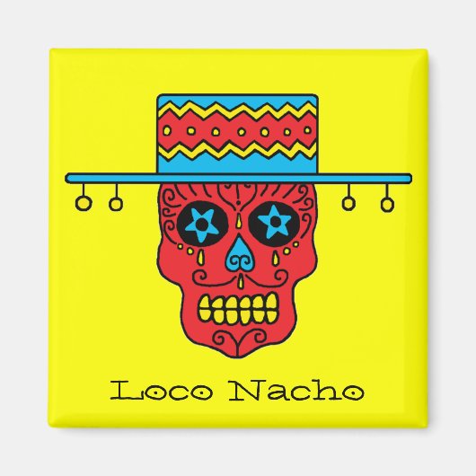 Gaucho Sugar Skull Magnet (Vorne)