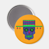 Gaucho Sugar Skull Magnet (Vorderseite/Rückseite)