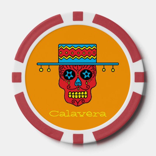 Gaucho Sugar Skull Pokerchips (Vorderseite)