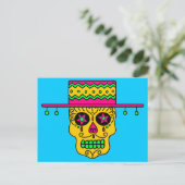 Gaucho Sugar Skull Postkarte (Stehend Vorderseite)