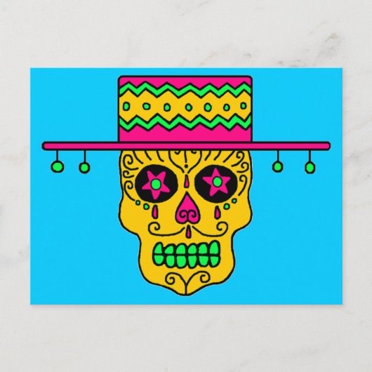 Gaucho Sugar Skull Postkarte (Vorderseite)