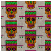 Gaucho Sugar Skull Stoff (Nahaufnahme)