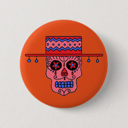 Gaucho Zucker-Schädel Button