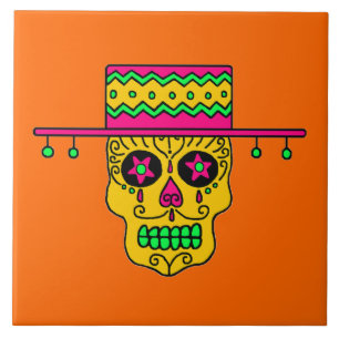 Gaucho-Zuckerschädel Fliese