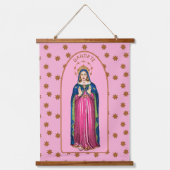 Gaudete! (Freue dich!) mit stehender BVM Advent Wandteppich Mit Holzrahmen (Vorderseite)