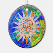 Gaudi Detail-Blau Keramik Ornament (Links)