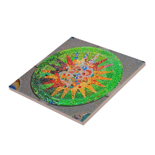 Gaudi Detail-Grün Fliese (Seite)