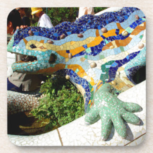 Gaudi-Echsen-Mosaike Getränkeuntersetzer