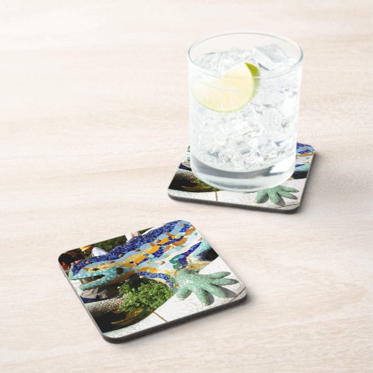 Gaudi Eidechsen-Mosaiken Getränkeuntersetzer (Rechte Seite)