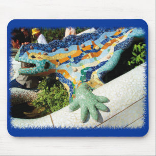 Gaudi Eidechsen-Mosaiken Mousepad