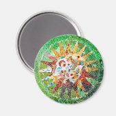 Gaudi Green Sun Magnet (Vorderseite/Rückseite)