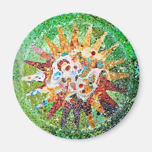 Gaudi Green Sun Magnet (Vorne)