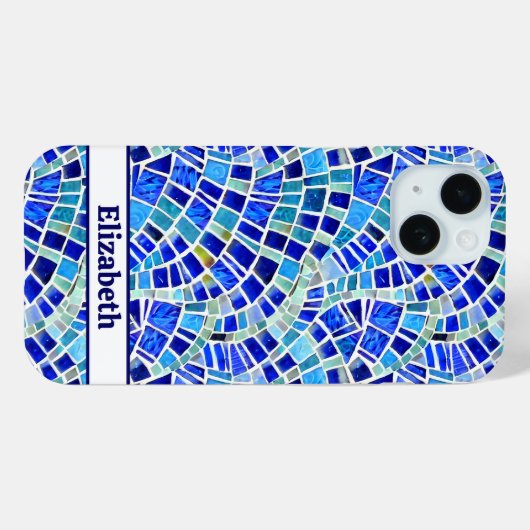 Gaudi Inspiriert Blauwald-Mosaikmuster Case-Mate iPhone Hülle (Rückseite (Horizontal))
