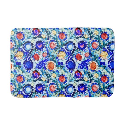 Gaudi Inspiriert Multicolor-Mosaikmuster Badematte (Vorderseite)
