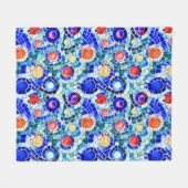Gaudi Inspiriert Multicolor-Mosaikmuster Fleecedecke (Vorderseite (Horizontal))