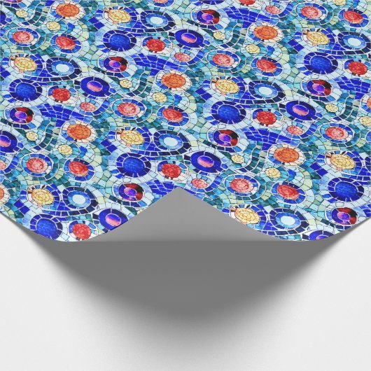 Gaudi Inspiriert Multicolor-Mosaikmuster Geschenkpapier (Ecke)