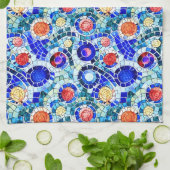 Gaudi Inspiriert Multicolor-Mosaikmuster Geschirrtuch (Gefaltet)