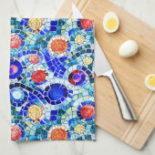 Gaudi Inspiriert Multicolor-Mosaikmuster Geschirrtuch (Viertel Falte)