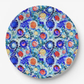 Gaudi Inspiriert Multicolor-Mosaikmuster Pappteller (Vorderseite)