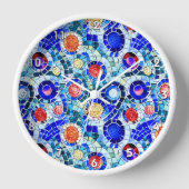 Gaudi Inspiriert Multicolor-Mosaikmuster Uhr (Vorderseite)