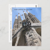 Gaudi Kathedrale, Postkarte Barcelonas Spanien (Vorne/Hinten)