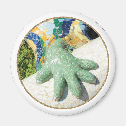 Gaudi Lizard Hand Tiles Magnet (Vorne)