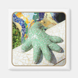 Gaudi Lizard Hand Tiles Magnet