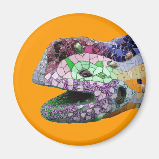 Gaudi Lizard Head Mosaics Magnet (Vorne)