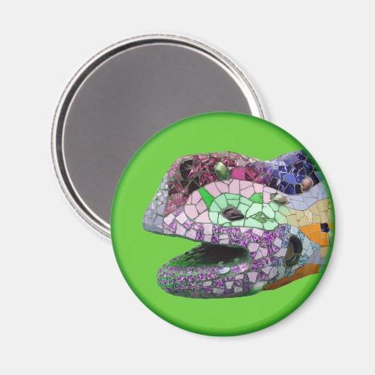 Gaudi Lizard Head Mosaics Magnet (Vorderseite/Rückseite)