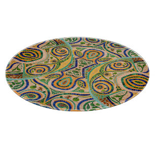 Gaudí Mosaic Inspiriertes Muster - farbenfroh Abst Schneidebrett