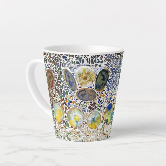 Gaudi Mosaik Latte Tasse (Linke Ecke)