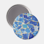 Gaudi Mosaik mit einer Öl-Touch Magnet (Vorderseite/Rückseite)