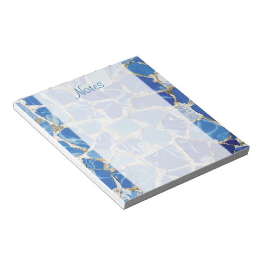 Gaudi Mosaik mit einer Öl-Touch Notizblock (angewinkelt)