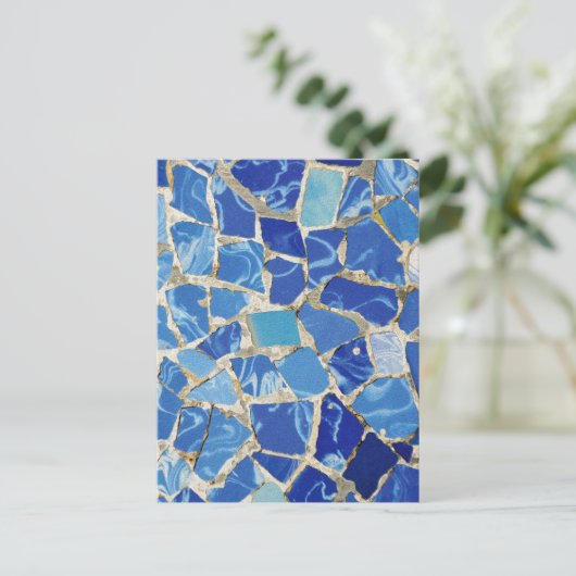Gaudi Mosaik mit einer Öl-Touch Postkarte (Stehend Vorderseite)