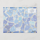Gaudi Mosaik mit einer Öl-Touch Postkarte (Rückseite)