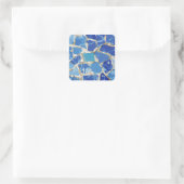 Gaudi Mosaik mit einer Öl-Touch Quadratischer Aufkleber (Tasche)