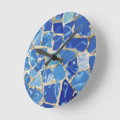 Gaudi Mosaiken mit einer Öl-Touch Runde Wanduhr (Winkel)