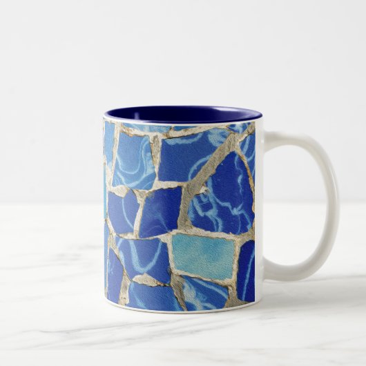 Gaudi Mosaiken mit einer Öl-Touch Zweifarbige Tasse (Rechts)