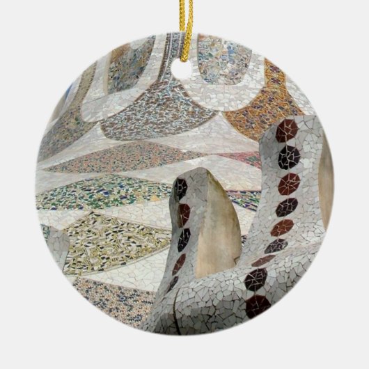 Gaudi Schloss Keramik Ornament (Vorne)