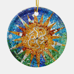 Gaudi Sonnendurchbruch-Mosaik-Verzierung Keramik Ornament