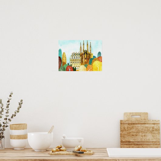 Gaudis Barcelona. Poster (Küche)